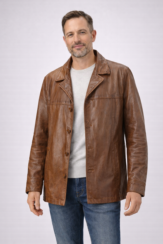 Vintage Wilsons Leather Men’s Brown Leather Jacket | 3M Thinsulate Lined | Classic Tailored Fit | Size M