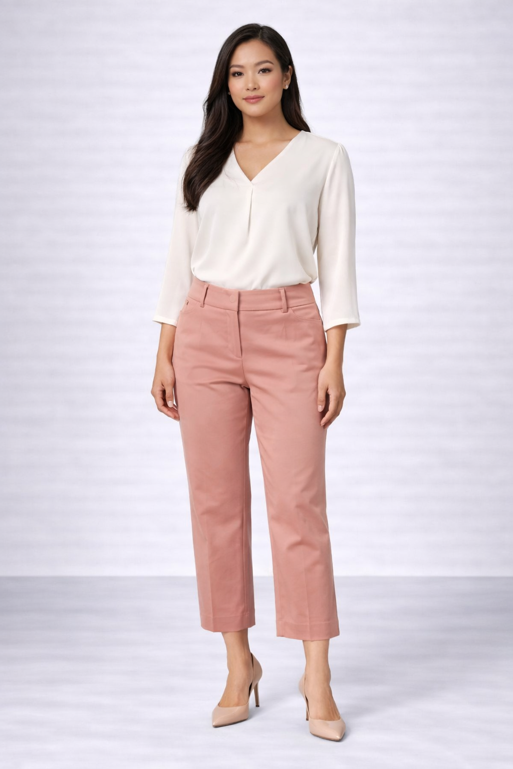 White House Black Market Perfect Form Straight Crop Pants – Size 6 – Cotton Blend Stretch Trouser