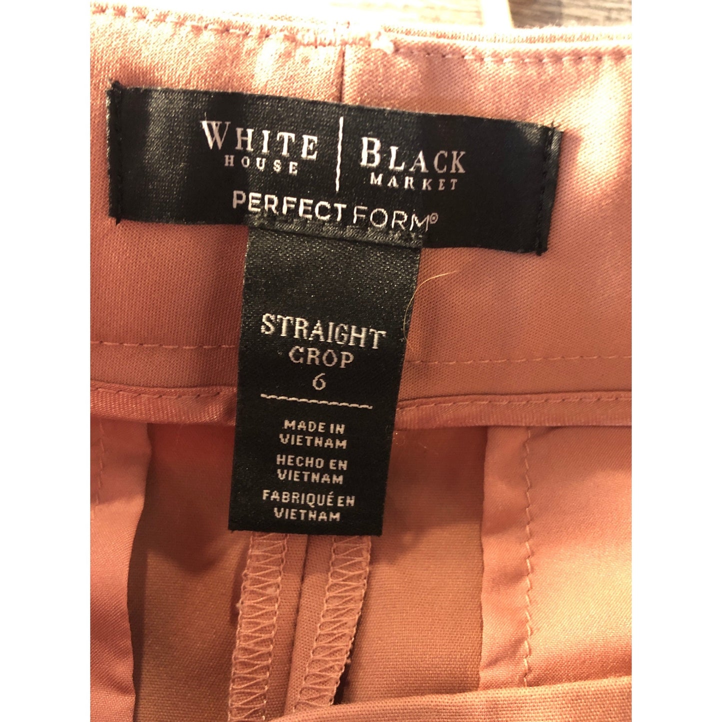 White House Black Market Perfect Form Straight Crop Pants – Size 6 – Cotton Blend Stretch Trouser