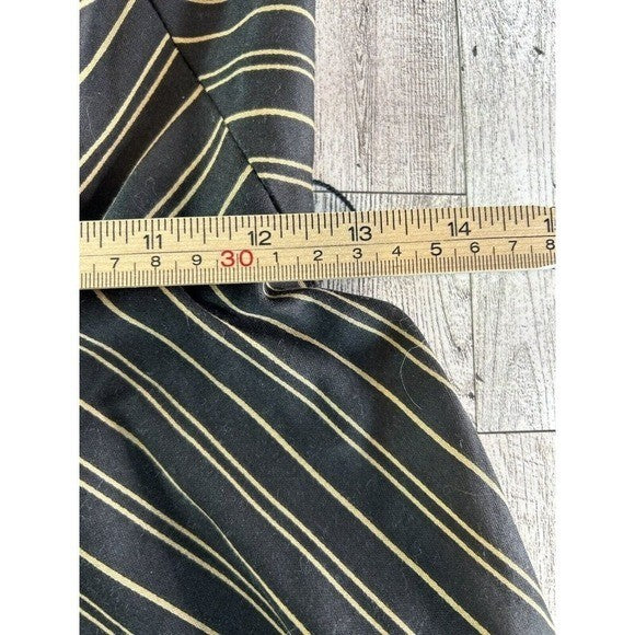 WHBM Strapless Chevron Stripe A-Line Mini Dress – Black & Beige | Size 2