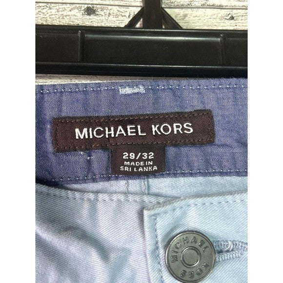 Michael Kors Grant Classic Fit Blue Chino Pants Men’s 29x32 Quiet Luxury