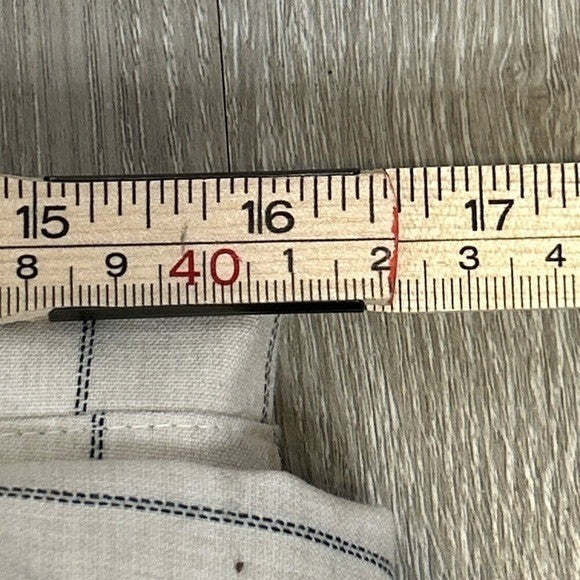 Banana Republic Ivory Pinstripe Wrap Skirt Tie Waist Tailored Minimalist Sz 10P