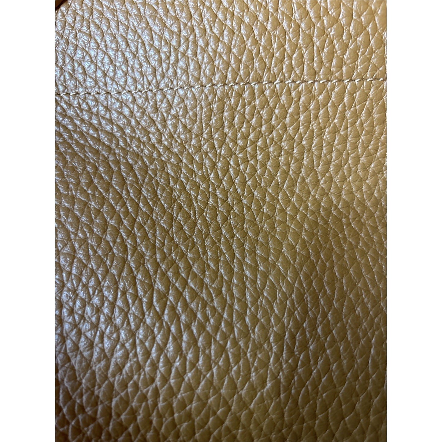 Divina Firenze Italian Leather Handbag Camel Pebbled Top Handle Purse