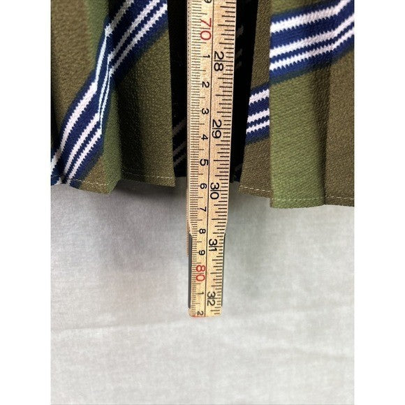 English Factory Olive Pleated Midi Skirt – Size XS | Modern Classic Capsule Piece