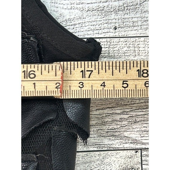 Caribbean Queen Black Petal-Detail Evening Dress • Sculpted Peplum (M)